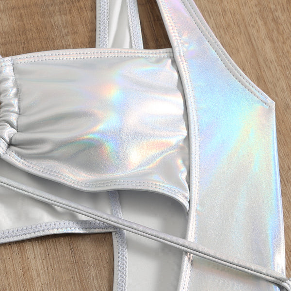 New Laser Drawstring 1 Piece Bikini