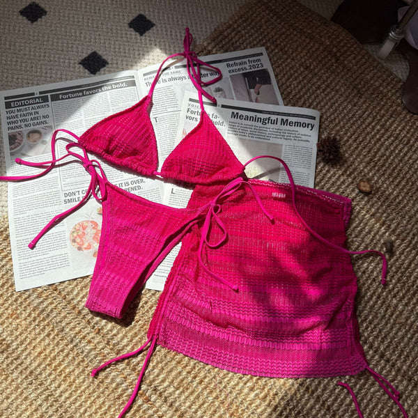 Gradient Mesh 3 Piece Bikini