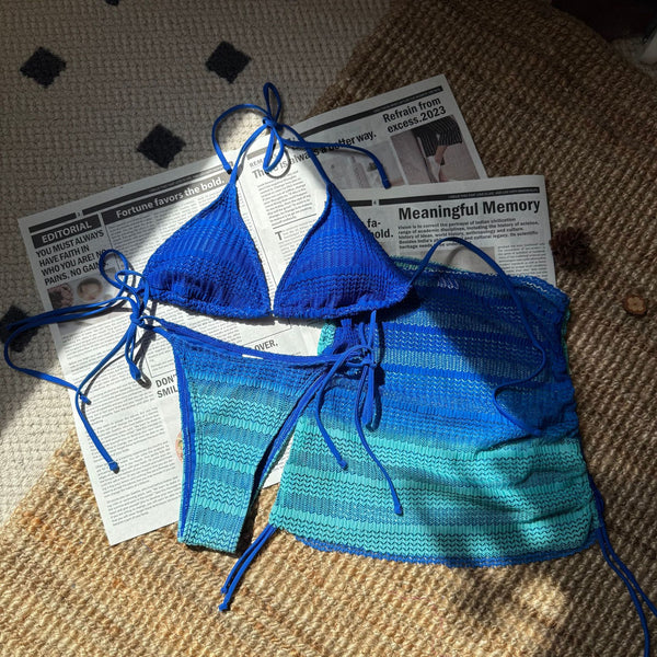 Gradient Mesh 3 Piece Bikini