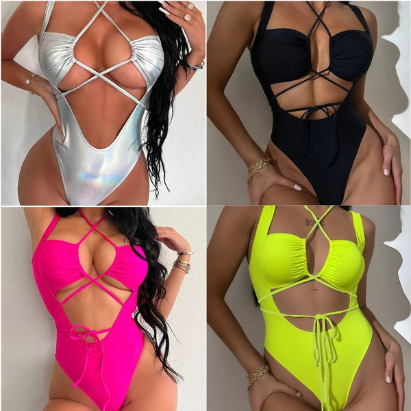 1 Piece Strappy Swimsuit DY22A16