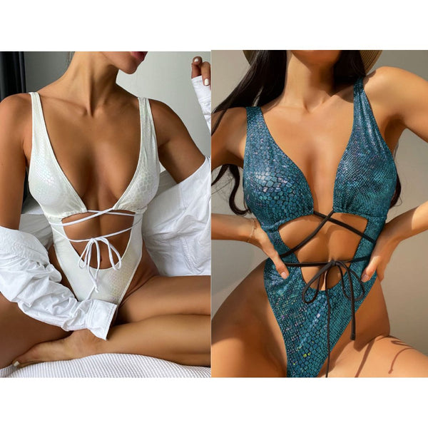 1 Piece Metallic Swimsuit DY91D