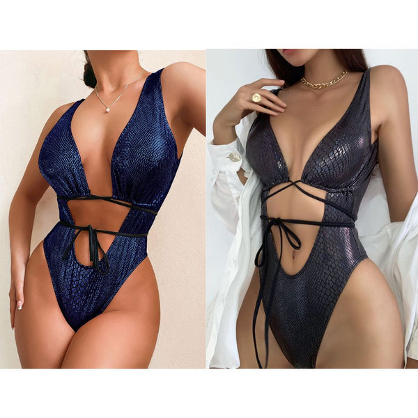 1 Piece Metallic Swimsuit DY91D