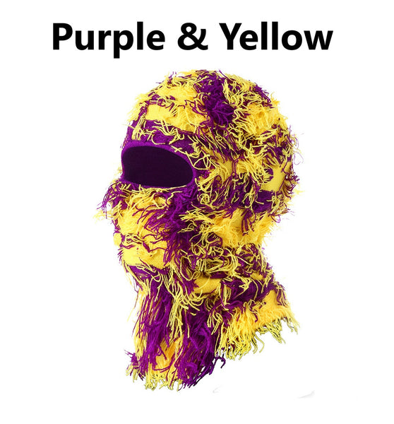 Fuzzy Balaclava Distressed Ski Masks