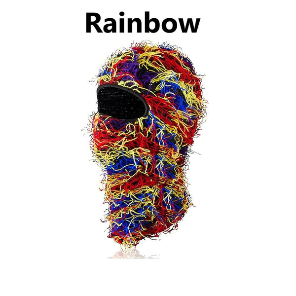 Fuzzy Balaclava Distressed Ski Masks