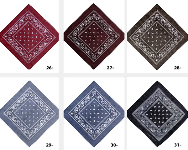 Cotton Square Bandanas (3 for $10)