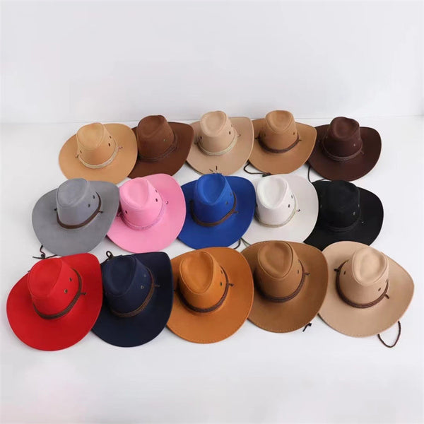New Western Suede Cowboy Hat