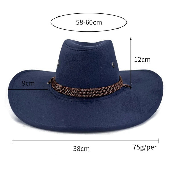 New Western Suede Cowboy Hat