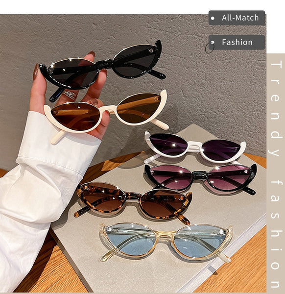 Cat Eye Half Frame Sunglasses