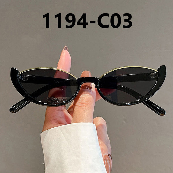 Cat Eye Half Frame Sunglasses