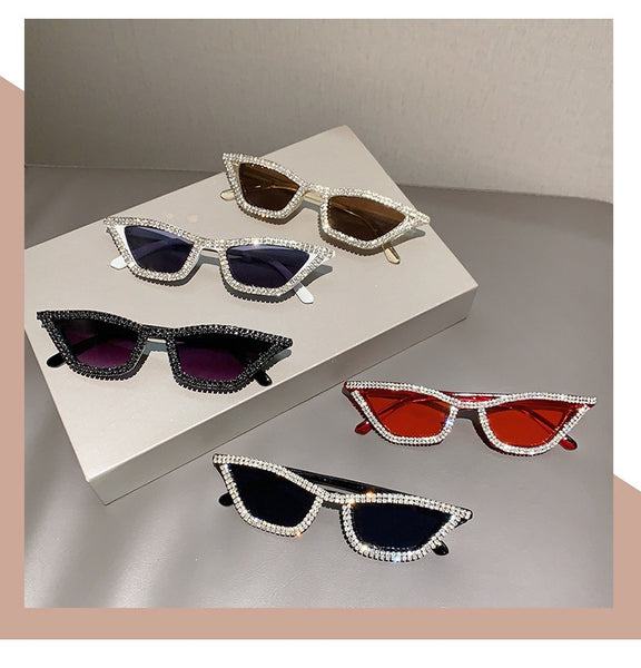 Diamond Studed Cat Eye Sunglasses
