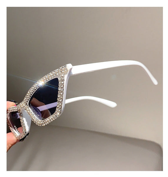 Diamond Studed Cat Eye Sunglasses