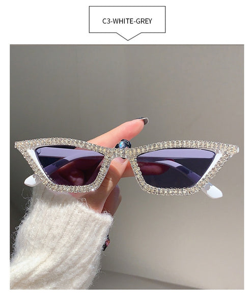 Diamond Studed Cat Eye Sunglasses