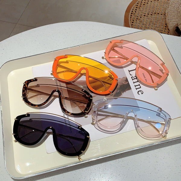 Large Frame Border Sunglasses