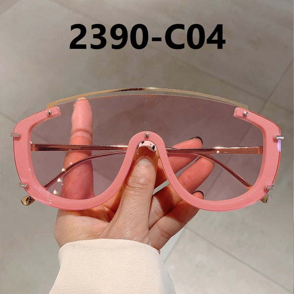 Large Frame Border Sunglasses