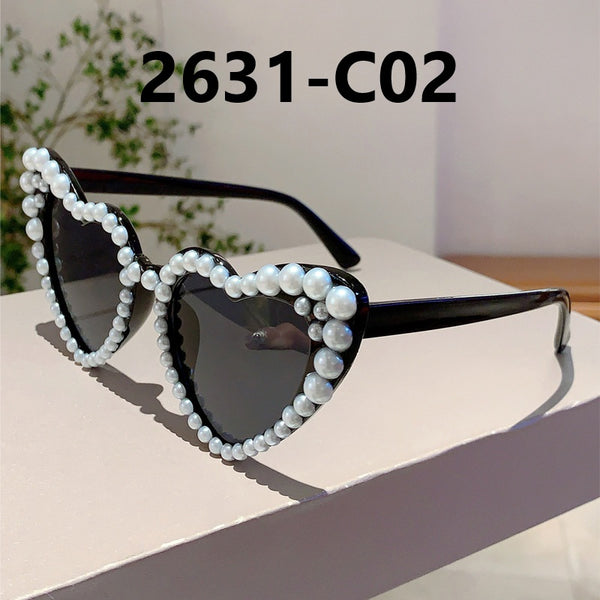 Pearl Heart Shaped Sunglasses