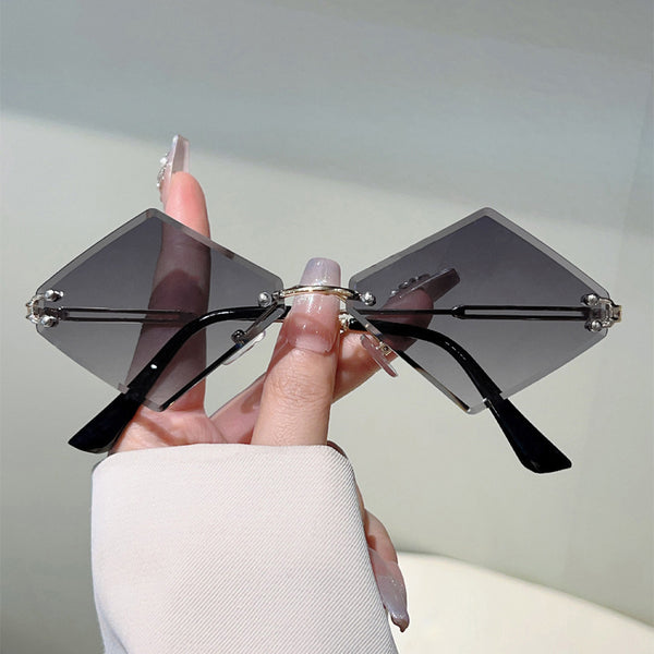 Frameless Trimmed Sunglasses