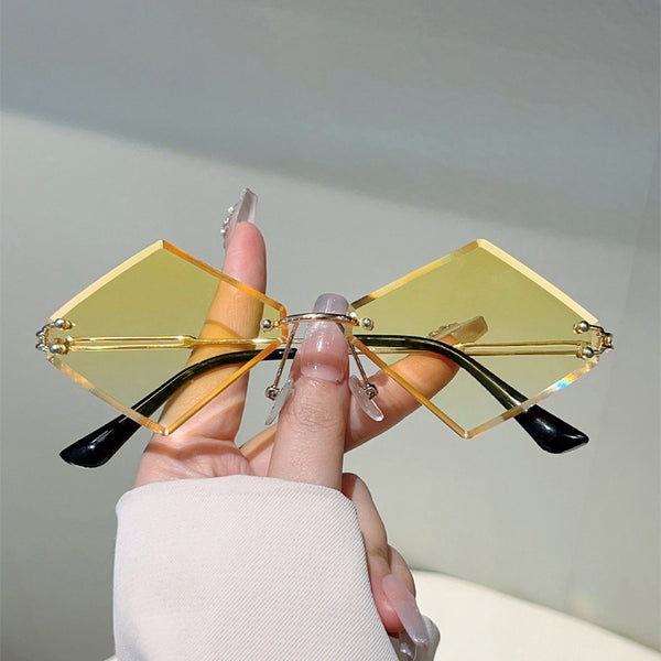 Frameless Trimmed Sunglasses