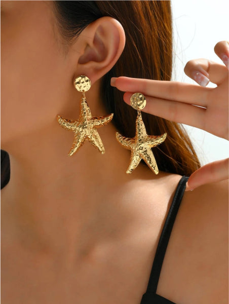 Starfish Gold Earrings