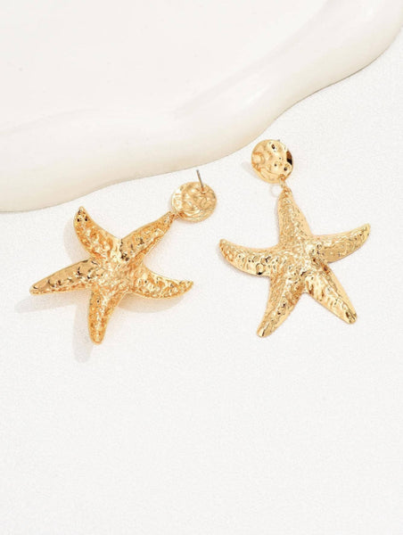 Starfish Gold Earrings
