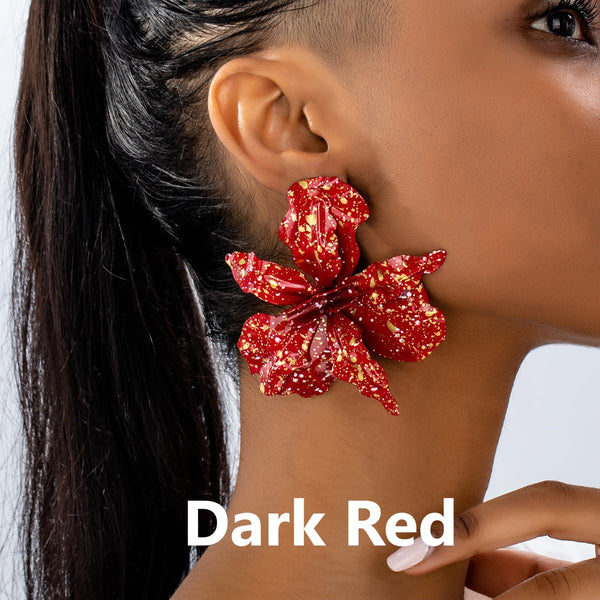 Large 3D Petal Earrings