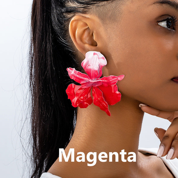 Large 3D Petal Earrings