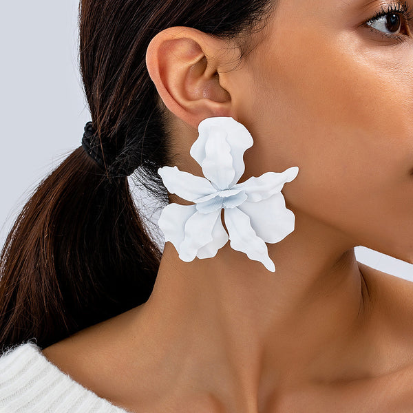 Large 3D Petal Earrings