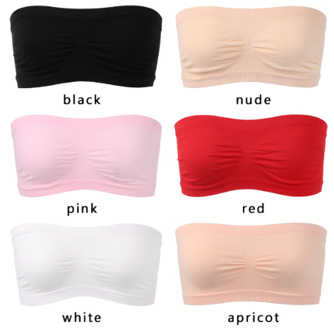 Breathable Mesh Strapless Tube Bra