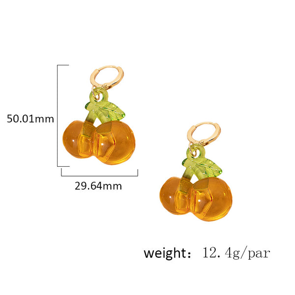Retro Fruit Cherry Earrings
