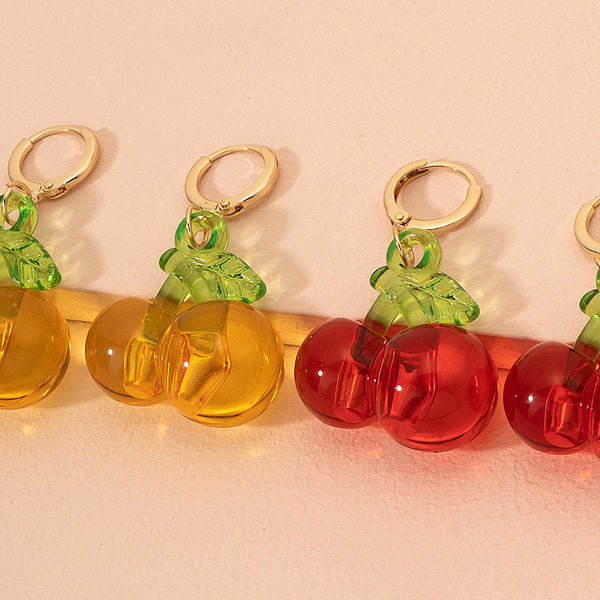 Retro Fruit Cherry Earrings