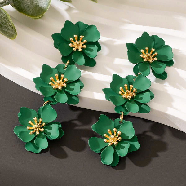 Flower Long Earrings