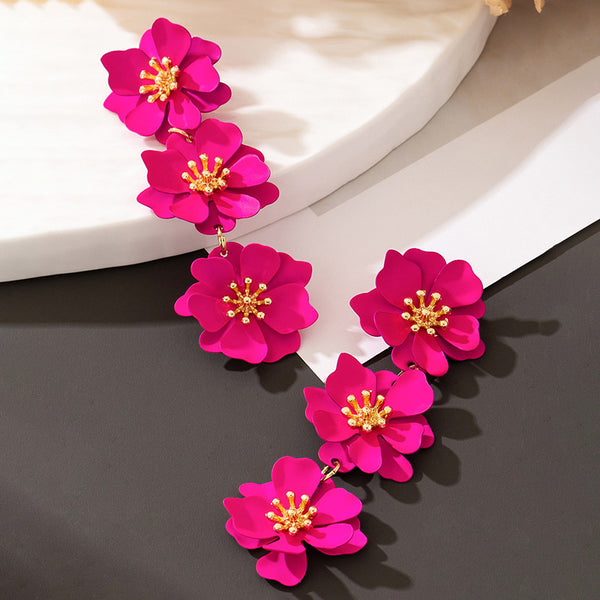 Flower Long Earrings