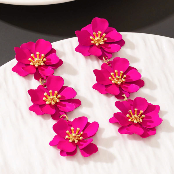 Flower Long Earrings