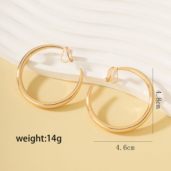 Clip On Large Hoop Earring