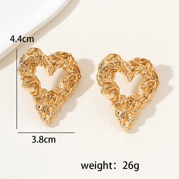 Gold Heart Earrings