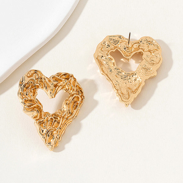 Gold Heart Earrings