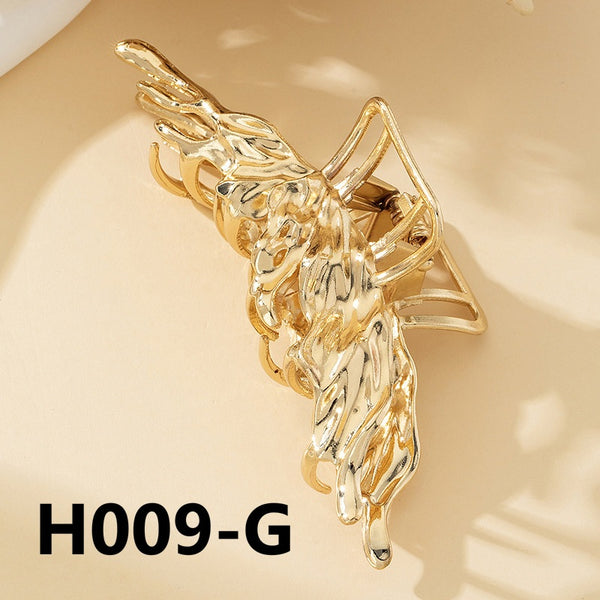 Large Metal Patterned Hair Clamp