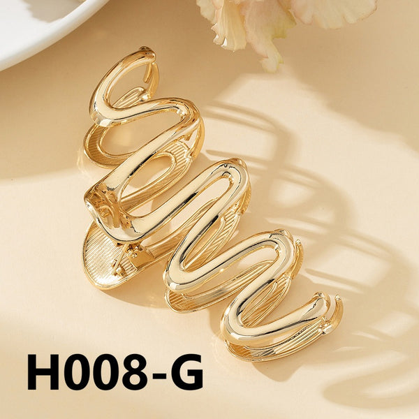 Large Metal Patterned Hair Clamp