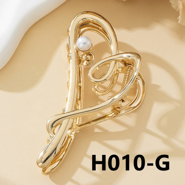 Large Metal Patterned Hair Clamp