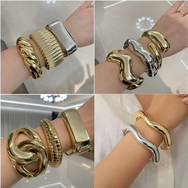 Heavy Wide Open Bracelets