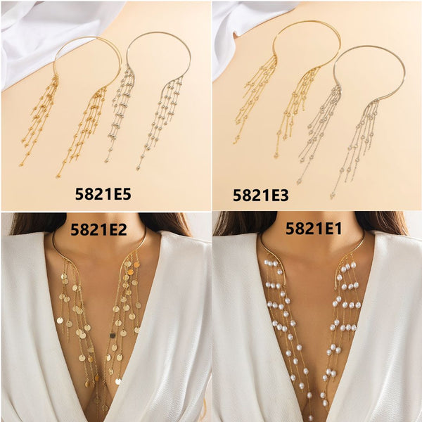 Side Drop Tassel Necklace