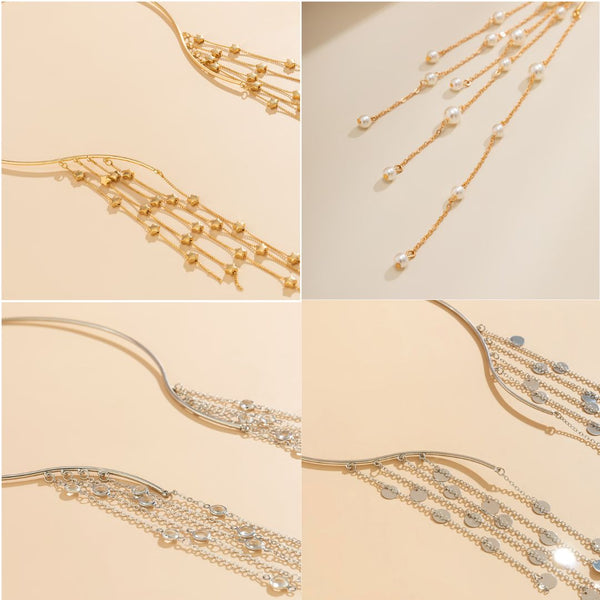 Side Drop Tassel Necklace