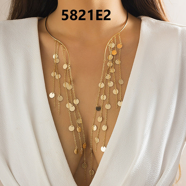 Side Drop Tassel Necklace