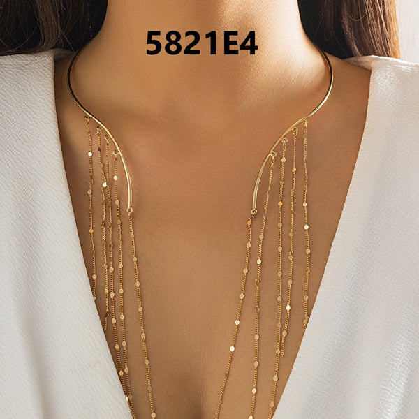 Side Drop Tassel Necklace