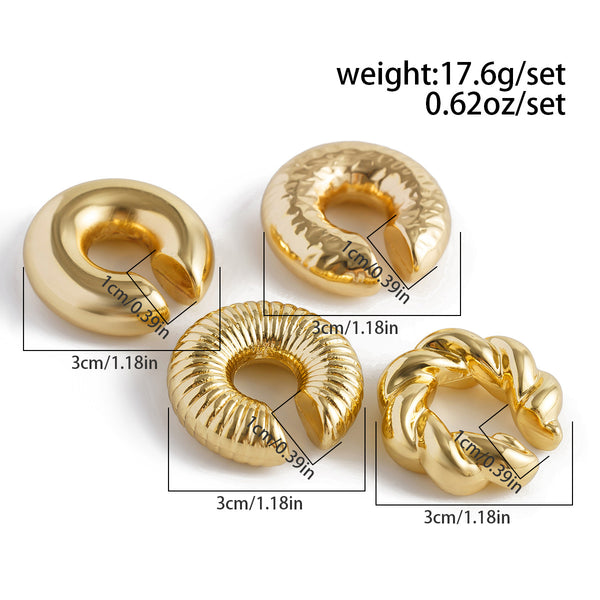 4Pcs Ear Bone Clip Set