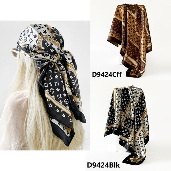 Patterned Satin Scarves (90X90cm) 24