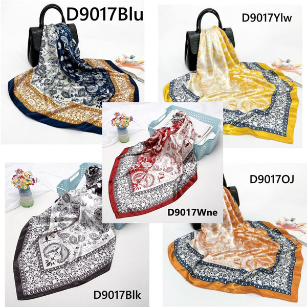 Patterned Satin Scarves (90X90cm) 17