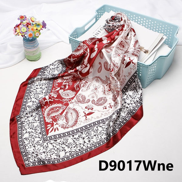 Patterned Satin Scarves (90X90cm) 17