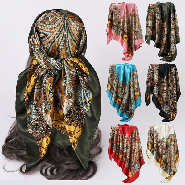 Patterned Satin Scarves (90X90cm) 39