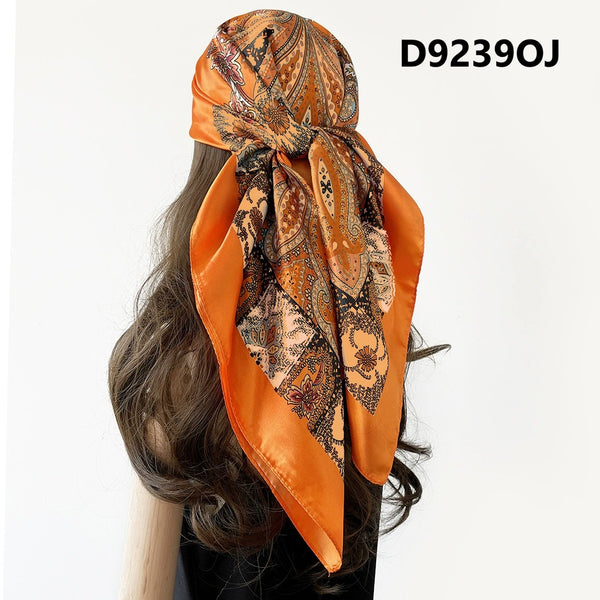 Patterned Satin Scarves (90X90cm) 39