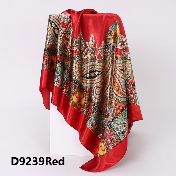 Patterned Satin Scarves (90X90cm) 39
